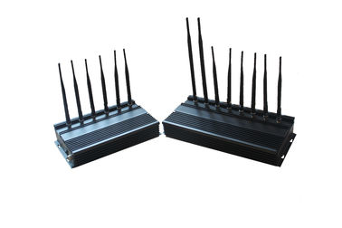 Cell Phone Signal High Power Jammer 30M Adjustable Radius With 8 Band