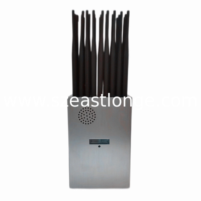الهاتف المحمول الكامل التردد WIFI GPS UHF VHF 12000mAh 27W جهاز تشويش إشارة محمول