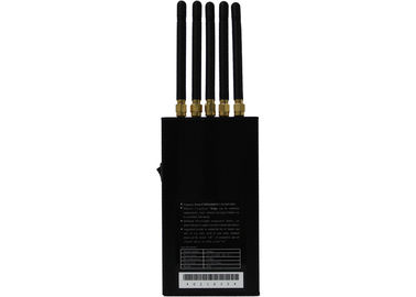 3G WIFI GPS Signal Jammer Shield with 5 Antenna , 10m Jamming Range