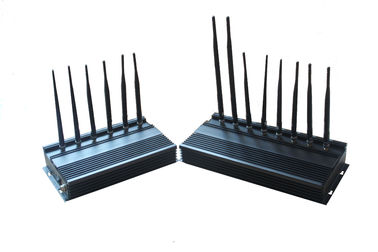 Cell Phone Signal High Power Jammer 30M Adjustable Radius With 8 Band